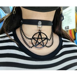 Choker Pentagrama 2 Cadenas