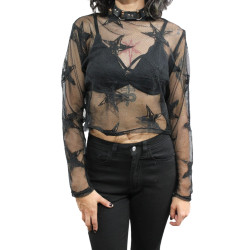 Blusa M/L Encaje Baphomet