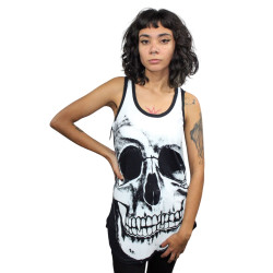 Blusa Pardo Encaje Cráneo Full