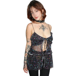 Blusa Baby Dolly Mesh Gatos...