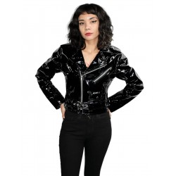 Chamarra Biker Grueso Charol