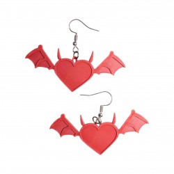 Aretes corazón Murciélago