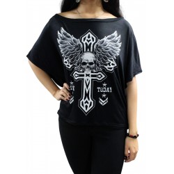 Blusa Azúcar Cráneo Cruz Alas