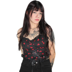 Top Brenna Mesh Corazones