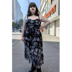 Vestido Freya mesh Burton B/N