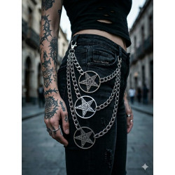 Cadena Baphomet Pentagrama