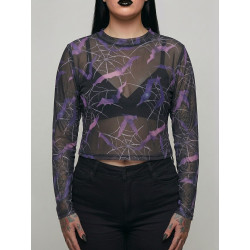 Blusa Mesh M/L TelarañasBat