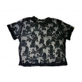 Top Cubano Encaje Calaveras